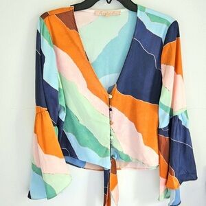 Hutch Crop Multi-color Blouse